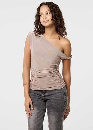 Нюдовий топ з вузлом