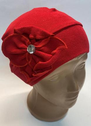 Трикотажная шапочка на девочку 0-3 года 40-48р 46