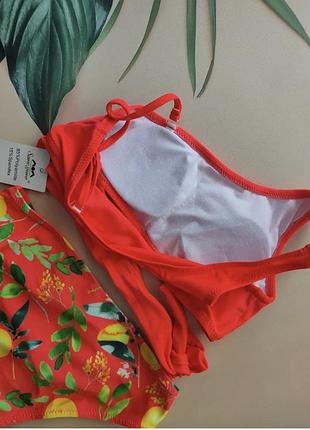 Купальник с топом подростковій 6-16 лет 122-176 рост 128