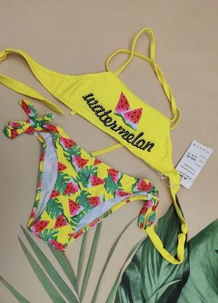 Купальник с топом на завязках 6-16 лет 122-176 рост №588 140