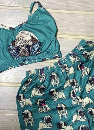 Пижама летняя подростковая с топом 128-176 рост 176