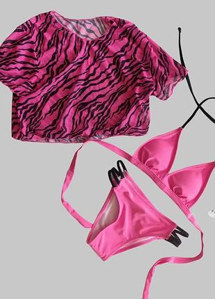 Купальник на дівчинку з тунікою футболкою 116-176р 6-16 років 7765 152