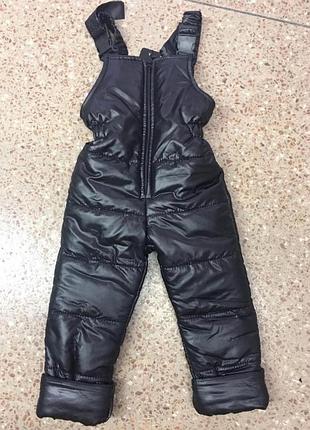 Комбинезон штаны зимние на флисе 92-128 рост холофайбер 200