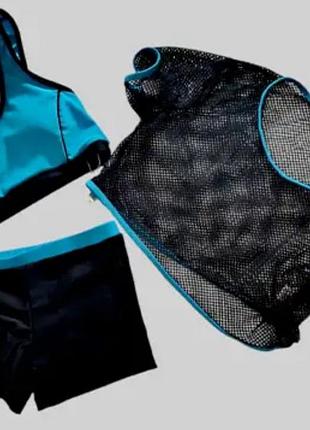 Купальник на девочку шорты топ футболка 8-16 лет 134-176 рост италия №1831 176