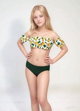 Купальник на девочку с топом 116-164р италия №317 134