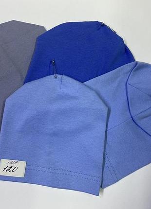 Однотонна трикотажна шапка на хлопчика 44-52 р (6 міс-7 років) сірий