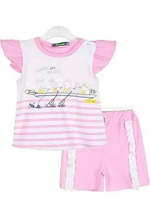 Костюм футболка шорти 68-98 зріст 74