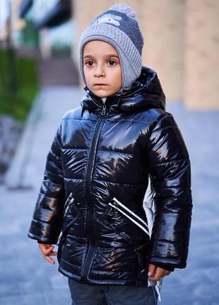 Подовжена зимова куртка на флісі wellajur 104-140р