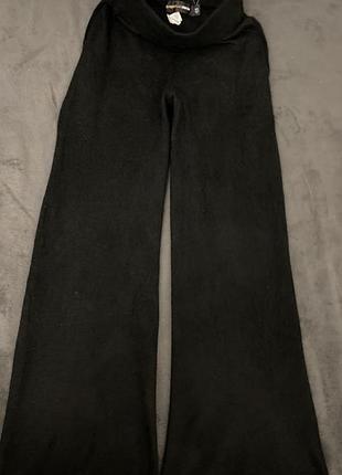 Брюки трикотаж прямі висока посадка розмір s