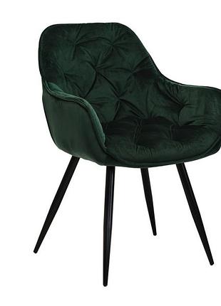 Стул m-65 изумрудный велюр + черный