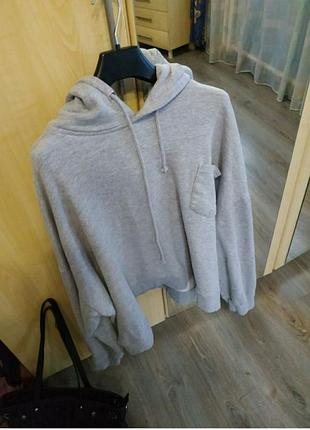 Свитшот худи свитер толстовка с капюшоном большого размера. батал.