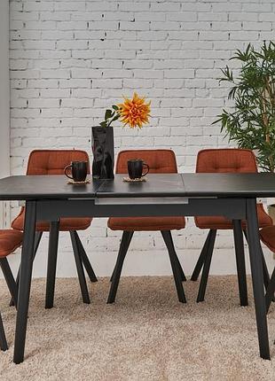 Керамічний стіл tm-76 чорний онікс + чорний