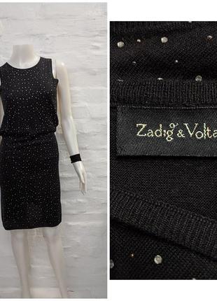 Zadig & voltaire оригинальное тонкое платье из шёлка и кашемира1 фото
