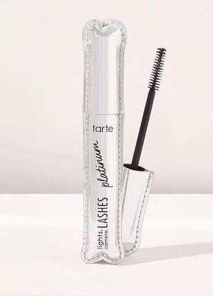 Тушь туш tarte lights camera lashes platinum  тарт