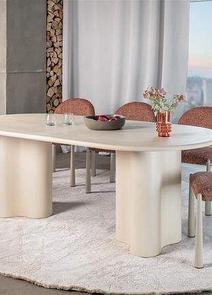 Стол мдф с матовым микроцементным покрытием клио tм-220 бетон