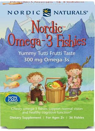 Жирные кислоты nordic naturals nordic omega-3 fishies, 36 желеек