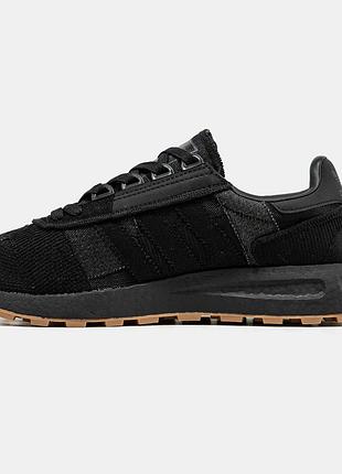 Чоловічі кросівки адідас чорні, мужские чёрные кроссовки адидас adidas retropy e5 black