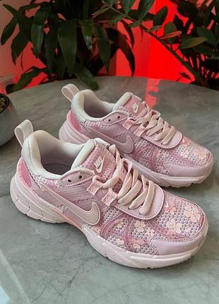 Хит!!️nike runtekk v2k pink flowers, женские кроссовки найк, кроссовки найк, nike runtekk v2k, лямкие кроссовки найк 37 38 39 40 7