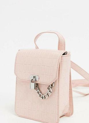 Сумка- рюкзак пудрового кольору asos