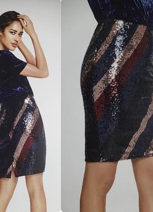 Святкова спідниця в паєтки, 52 розмір