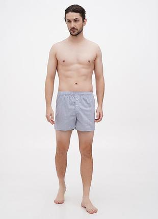 Боксерські шорти із м'якого бавовняного сатину чоловічі h&m блакитні l