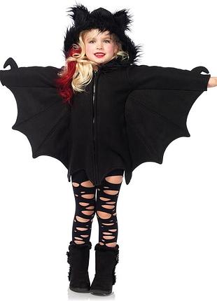 Кажан летуча миша флісова кофта з крилами і капюшоном карнавальна