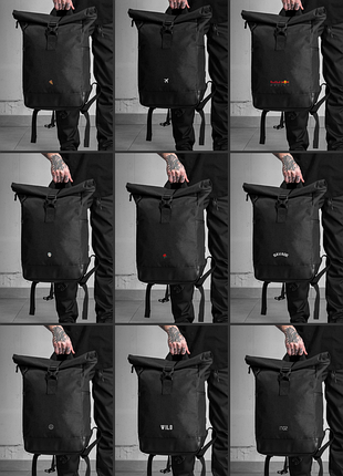 Рюкзак роллтоп чоловічий повсякденний шкільний without basic чорний 30 л