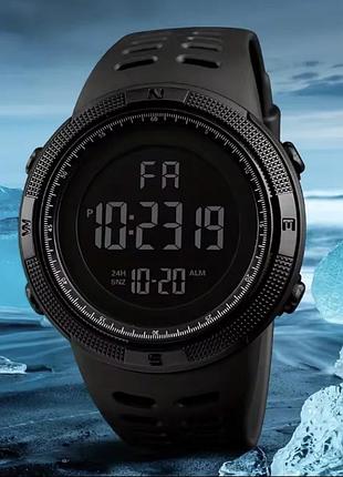 Спортивний електронний годинник: секундомір, дата, водозахист. модель 1866