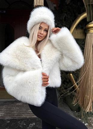Шубка женская короткая меховая до -10°, теплая шуба из экомеха