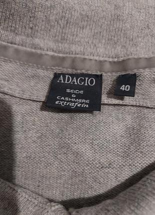 Кашемировый джемпер поло adagio 4