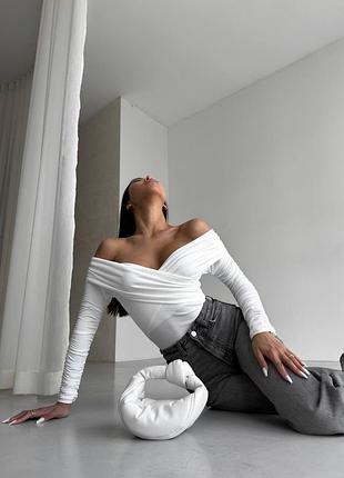 Женское боди с открытыми плечами 🔥 7