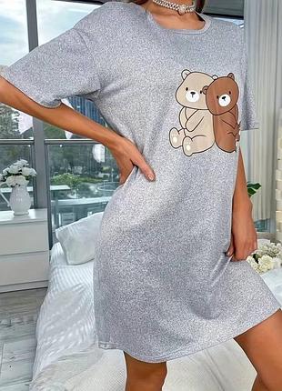 Туніка🥰 домашнее платье 🥰 ткань трикотаж-бамбук размеры 2хл 3хл 4хл 3