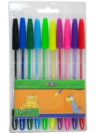 Набір із 10-х кулькових ручок, 10 кол. zb.2012 тм zibi