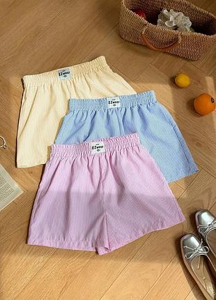 Шорти смугасті рожеві у піжамноиу стилі