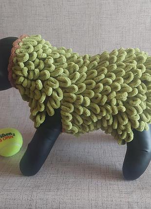 Светр-шубка тепла м'яка плюшева зелена оливка для кота сфінкс