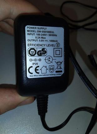 Блок питания 5v 1000ma (1a) с угловым штекером
