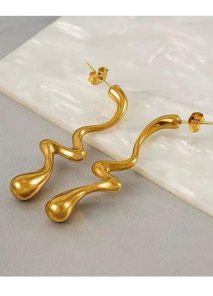 Геометричні сережки нержавіюча сталь stainless steel