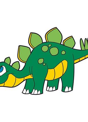 Детская раскраска на холсте "стегозаврик" 15057-ac 25х30 см