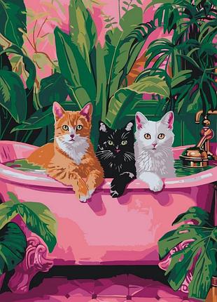 Картина за номерами "коти у ванній" 11692-ac 40x50 см