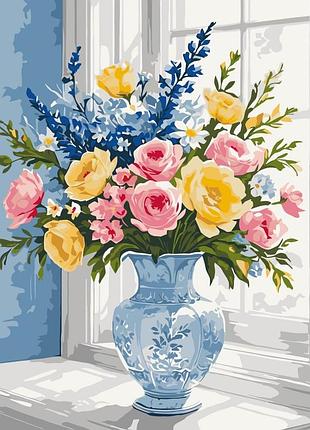 Картина за номерами "квіти на підвіконні" 13130-ac 40х50 см