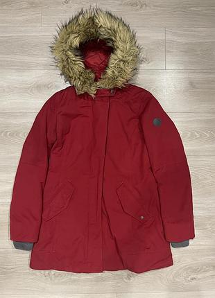 Куртка парка marc o polo жіноча червона з капішоном