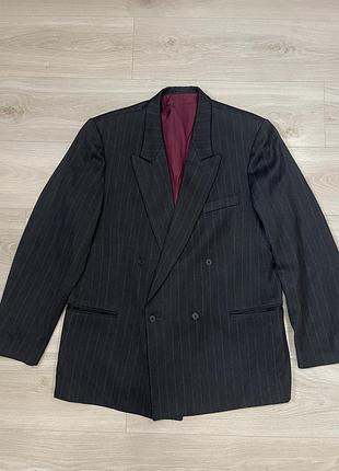 Вінтажний класичний піджак двобортний tuomi 56
