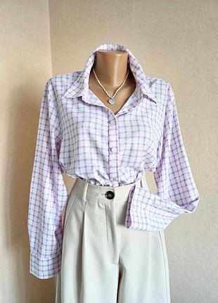 Базова сорочка marks&amp;spencer картата в клітинку рубашка блуза блузка клеточку рубаха