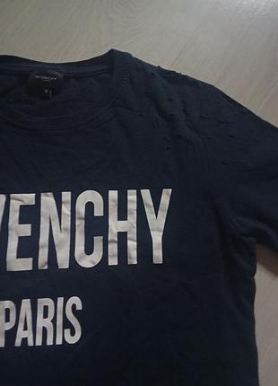 Футболка givenchy paris destroyed