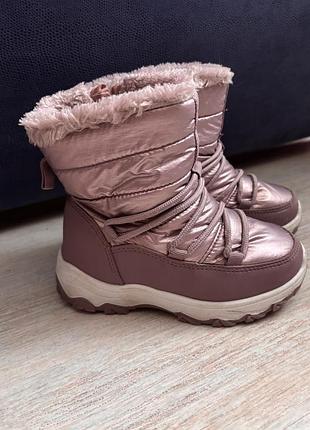 Чобітки зимові на хутрі sinsay 29 розмір. рожеві