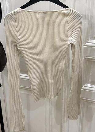 Лонгслів в рубчик h&m 4