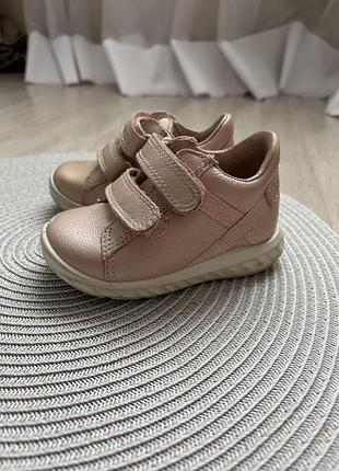 Демісезонні ботинки від ecco рожевого кольору шкіряні