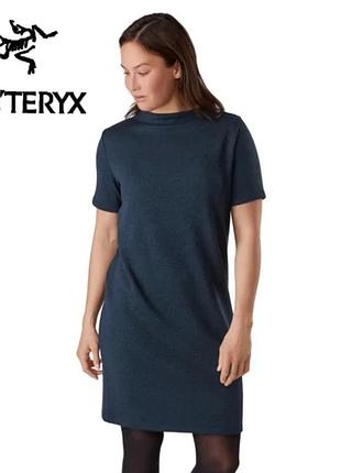 Arcteryx laina сукня флісова синя тепла утеплена arc’teryx плаття коротка міді