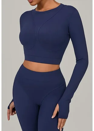 Спортивний жіночий костюм з імітацією білизни (рашгард, легінси) для фітнесу та йоги 6 кольорів s m l