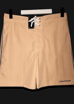 Жовті чоловічі шорти для плавання з сіткою tommy hilfiger